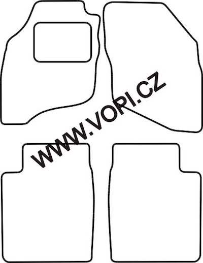 Textil-Autoteppiche Honda Jazz 2002 - 10/2008 Autofit (1735)